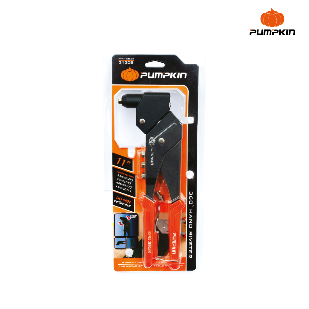 Remachadora manual 11" - 4.8mm - cabeza giratoria