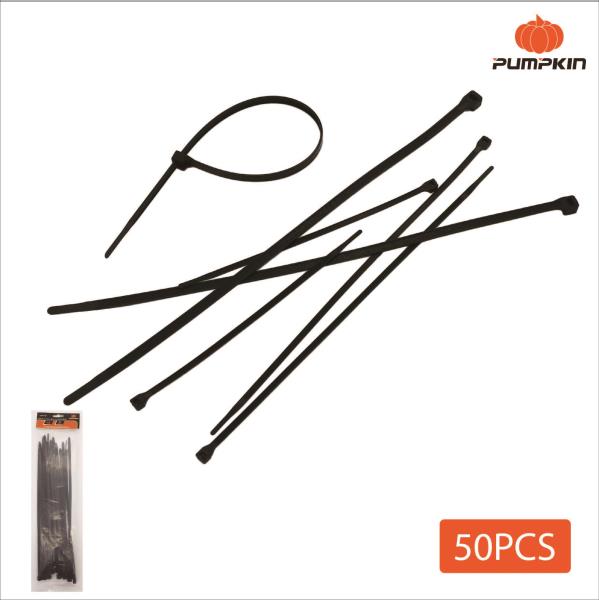Precinto de nylon 4.8mm x 400mm negro - x50u