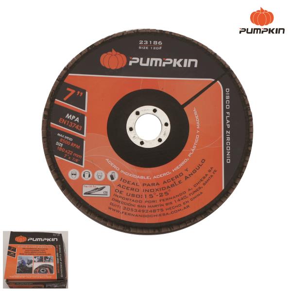 Disco flap de zirconio - 180mm - #120