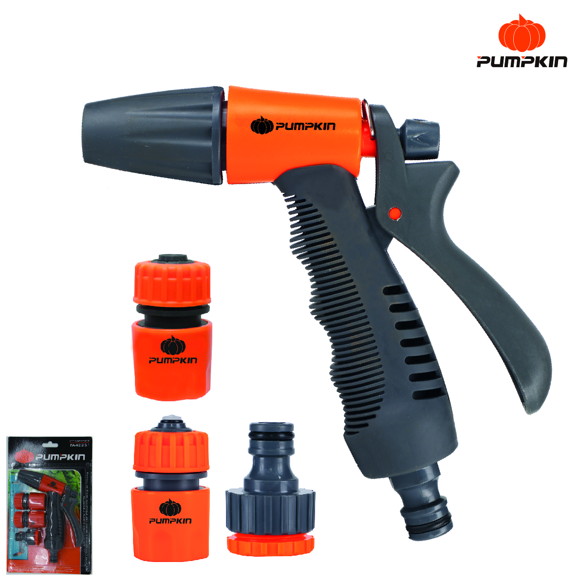 Pistola de riego ajustable con acoples