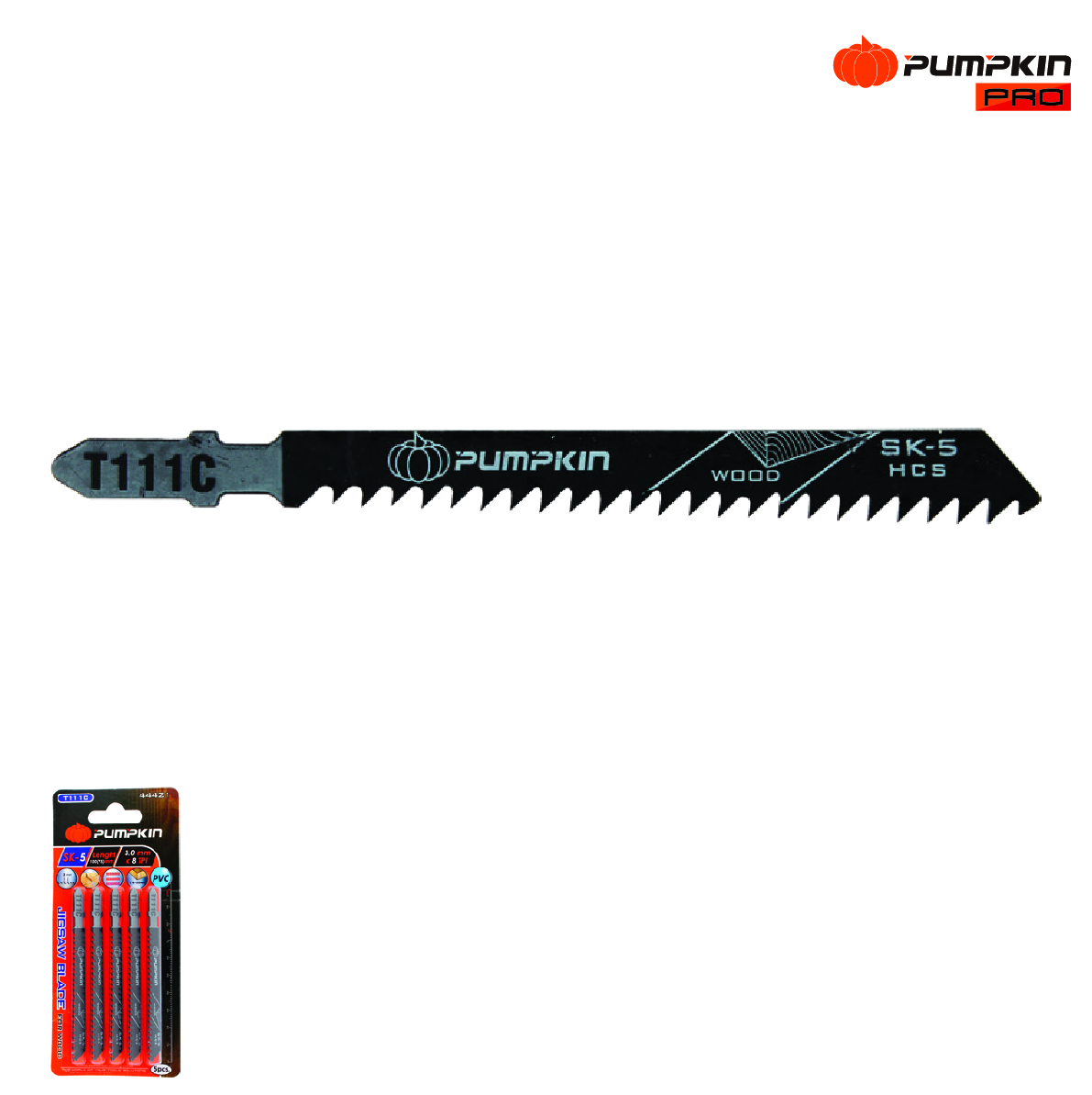 Set de 5 hojas de calar para madera - 8tpi - 100mm