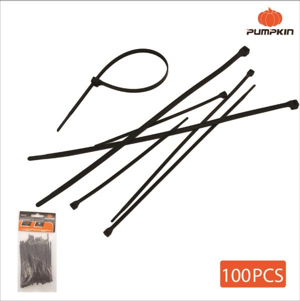 Precinto de nylon 2.5mm x 100mm negro - x100u
